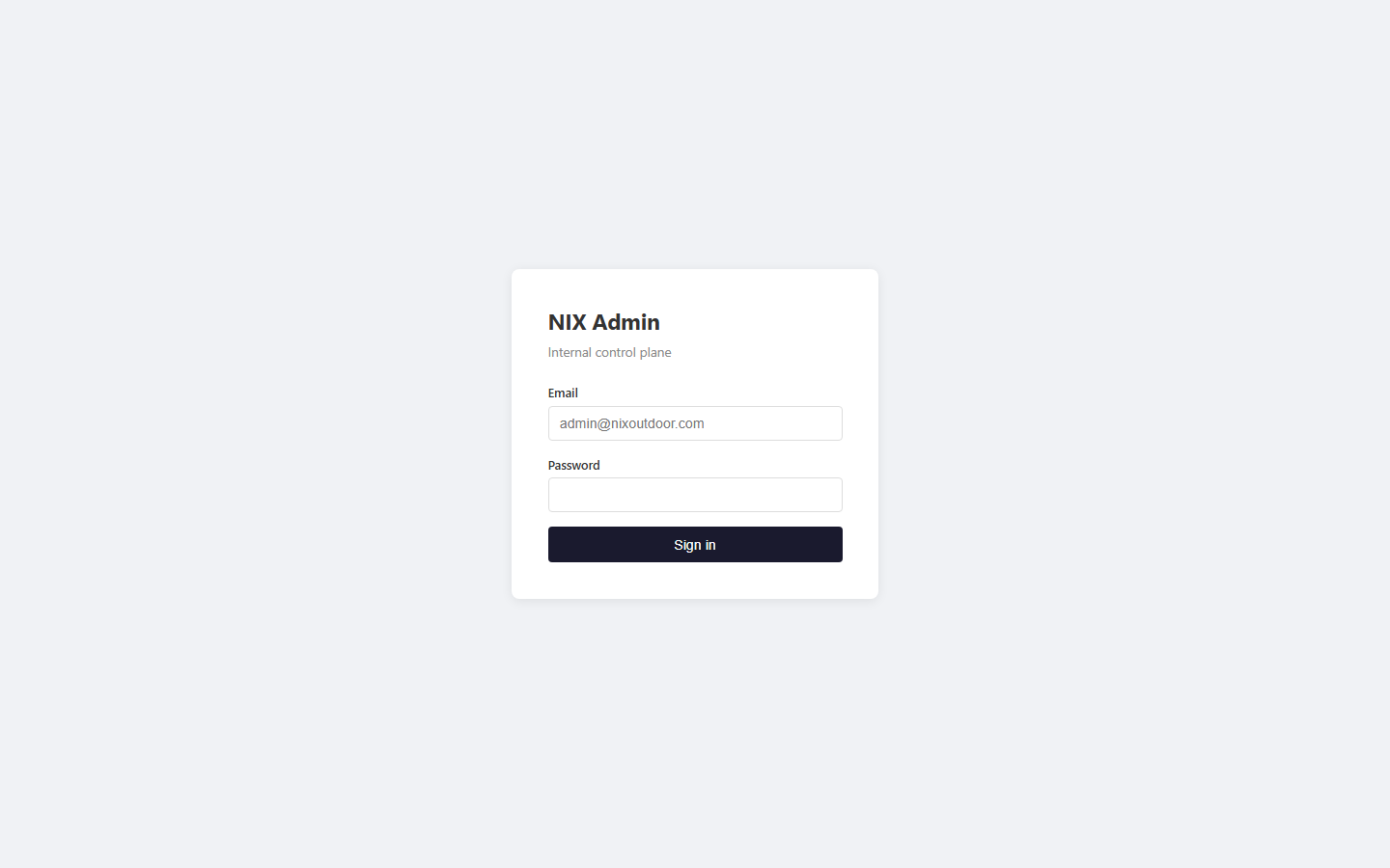 Admin cpanel login on staging