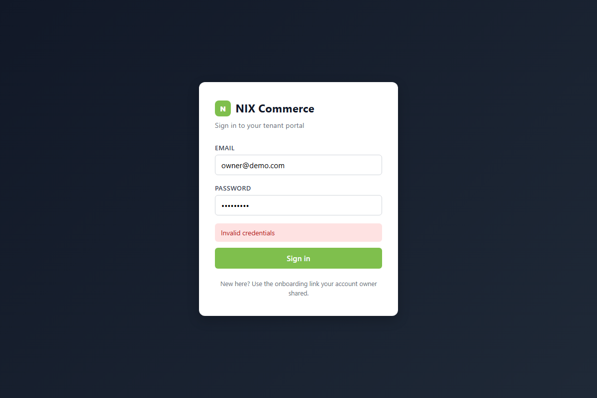 Cross-tenant login rejected