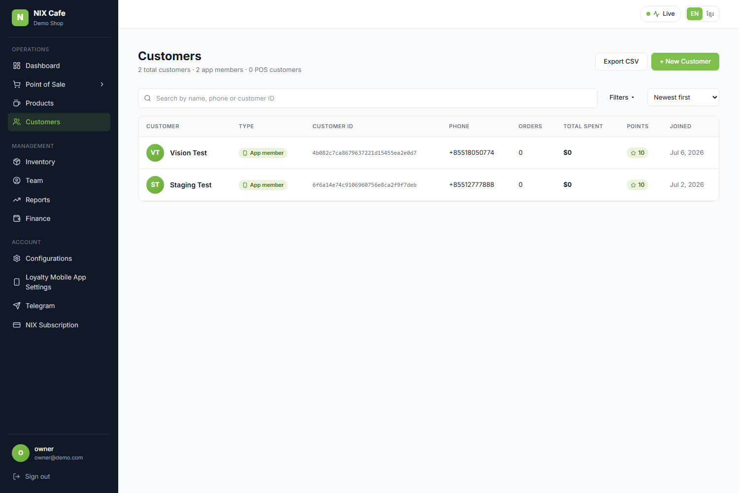 directory on demo
