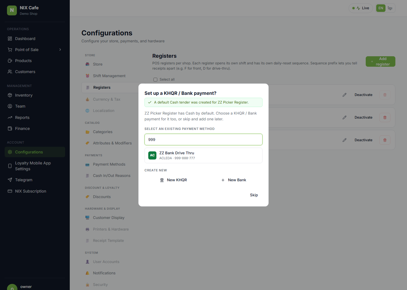Searching by account number