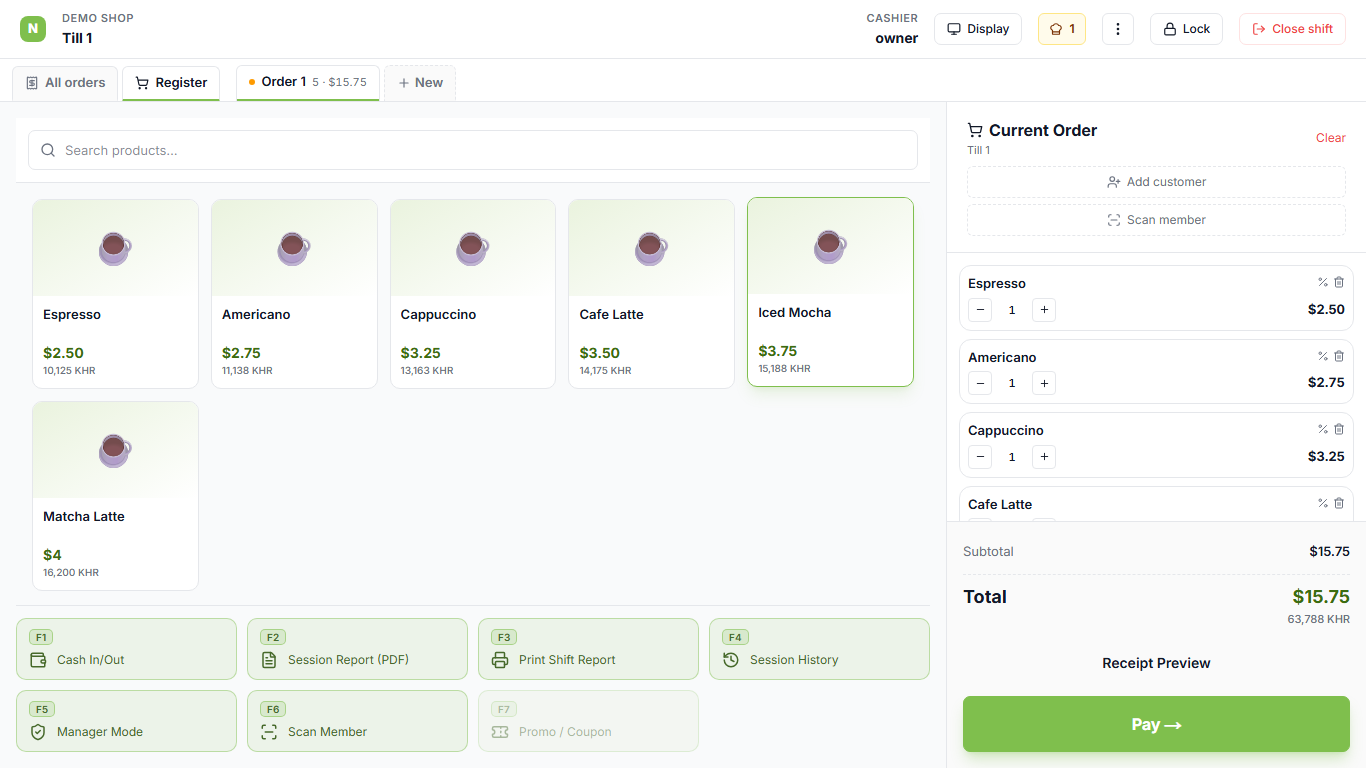 Full cart at 1366x768