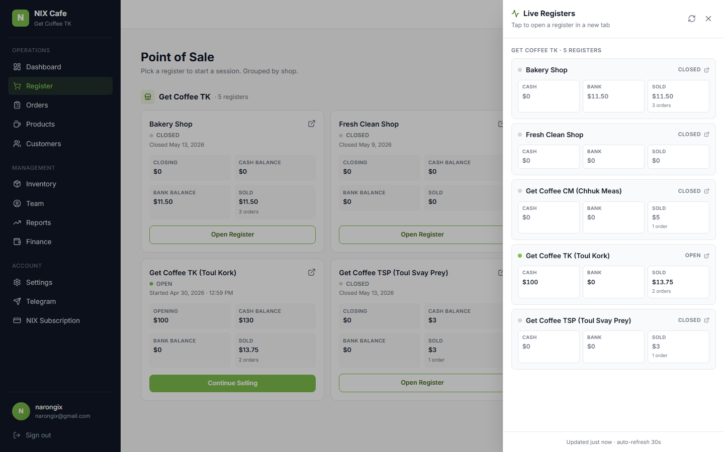 get-coffee manager-live drawer